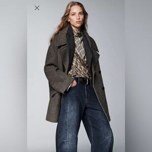 Zara ZW Collection Double Breasted Wool Coat